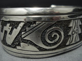 Detailed Detailed! Vintage Native American Jewelry Navajo Sterling Silver Bracelet Old Cuff Jewelry-Nativo Arts