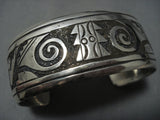 Detailed Detailed! Vintage Native American Jewelry Navajo Sterling Silver Bracelet Old Cuff Jewelry-Nativo Arts