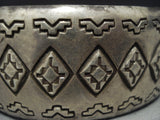 Detailed Detailed!! Vintage Navajo Sterling Silver Native American Jewelry Bracelet Old-Nativo Arts