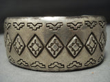 Detailed Detailed!! Vintage Navajo Sterling Silver Native American Jewelry Bracelet Old-Nativo Arts