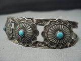 Detailed!! Vintage Native American Jewelry Navajo Concho Sterling Silver Bracelet Cuff Old-Nativo Arts
