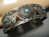 Detailed!! Vintage Native American Jewelry Navajo Concho Sterling Silver Bracelet Cuff Old-Nativo Arts