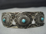 Detailed!! Vintage Native American Jewelry Navajo Concho Sterling Silver Bracelet Cuff Old-Nativo Arts