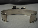 Detailed!! Vintage Native American Navajo Pueblo Turquoise Sterling Silver Bracelet-Nativo Arts