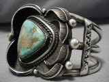 Detailed!! Vintage Native American Navajo Royston Turquoise Sterling Silver Bracelet-Nativo Arts