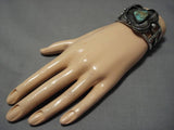 Detailed!! Vintage Native American Navajo Royston Turquoise Sterling Silver Bracelet-Nativo Arts