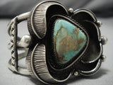 Detailed!! Vintage Native American Navajo Royston Turquoise Sterling Silver Bracelet-Nativo Arts