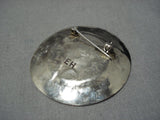 Detailed!! Vintage Navajo Basket Sterling Silver Native American Pin Brooch Old-Nativo Arts