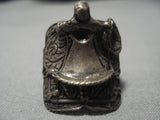 Detailed!! Vintage Navajo Saddle Sterling Silver Native American Ring Old-Nativo Arts