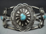Details Details!! Vintage Native American Jewelry Navajo Sterling Silver Turquoise Concho Bracelet Old-Nativo Arts