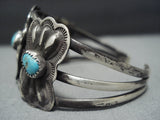 Details Details!! Vintage Native American Jewelry Navajo Sterling Silver Turquoise Concho Bracelet Old-Nativo Arts