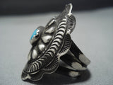 Details Details!! Vintage Native American Jewelry Navajo Turquoise Sterling Silver Concho Ring Old-Nativo Arts