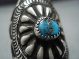 Details Details!! Vintage Native American Jewelry Navajo Turquoise Sterling Silver Concho Ring Old-Nativo Arts