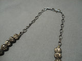 One Of Best Vintage Native American Navajo Turquoise Sterling Silver Necklace Old-Nativo Arts