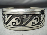 Authentic Vintage Native American Navajo Thomas Singer Sterling Silver Bracelet-Nativo Arts