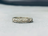 Important Vintage Native American Navajo Ray Tracey Sterling Silver Ring-Nativo Arts