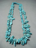 Magnificent Navajo Turquoise Sterling Silver Necklace Native American L-o-n-g-Nativo Arts