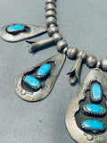 Jimmy Henderson Vintage Native American Navajo Turquoise Sterling Silver Necklace-Nativo Arts