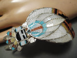 Inlay Master Vintage Zuni Native American Turquoise Sterling Silver Bracelet-Nativo Arts