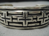 Important Vintage Navajo Andy Camdman Sterling Silver Native American Bracelet-Nativo Arts