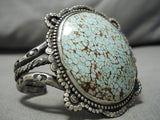 One Of The Best Vintage Native American Navajo #8 Turquoise Sterling Silver Bracelet Old-Nativo Arts