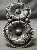One Of The Most Unique Vintage Native American Navajo Sterling Silver Tall Ring-Nativo Arts