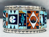 One Of The Most Intricate Vintage Native American Zuni Turquoise Sterling Silver Bracelet-Nativo Arts