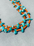 Marvelous Vintage Native American Navajo Turquoise Sterling Silver Necklace-Nativo Arts