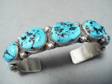 Exceptional Vintage Native American Navajo Sleeping Beauty Turquoise Sterling Silver Bracelet-Nativo Arts