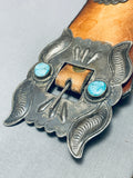 562 Grams Vintage Native American Navajo Turquoise Sterling Silver Concho Belt Old-Nativo Arts