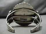 Colossal Vintage Native American Navajo Sky Blue Turquoise Sterling Silver Bracelet Old-Nativo Arts