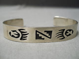 Very Intricate Vintage Hopi Native American Sterling Silver Bracelet-Nativo Arts