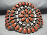 Signed Vintage Native American Navajo Sterling Silver Cluster Bracelet-Nativo Arts