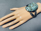 Ultra Chunky Nugget Vintage Native American Navajo Turquoise Sterling Silver Bracelet-Nativo Arts