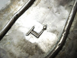 One Of The Most Unique Vintage Navajo/ Zuni Turquoise Sterling Silver Bracelet-Nativo Arts
