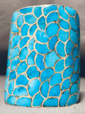 Best Vintage Native American Zuni Turquoise Mosaic Wall Turquoise Sterling Silver Bracelet-Nativo Arts