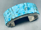 Exceptional Native American Navajo Turquoise Sterling Silver Bracelet Signed-Nativo Arts