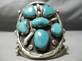 Colossal Important Vintage Native American Navajo Turquoise Sterling Silver Alice Bracelet-Nativo Arts