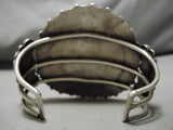 One Of Best Vintage Native American Navajo Blue Diamond Turquoise Sterling Silver Bracelet Old-Nativo Arts