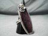 Fantastic Navajo Purple Spiny Sterling Silver Ring Native American-Nativo Arts