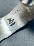 Very Important Vintage Native American Navajo Del Gordan Sterling Silver Concho Bracelet-Nativo Arts