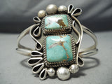 Ray Nez Navajo Royston Turquoise Sterling Silver Bracelet Native American-Nativo Arts