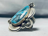 Amazing Vintage Native American Navajo Blue Diamond Sterling Silver Huge Ring-Nativo Arts