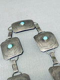 Breathtaking Vintage Native American Navajo Blue Gem Turquoise Sterling Silver Concho Belt-Nativo Arts