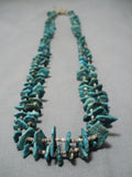 Striking Double Strand Vintage Navajo Native American Turquoise Heishi Necklace-Nativo Arts