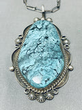 Important Daniel Benally (d) Vintage Native American Navajo Turquoise Sterling Silver Necklace-Nativo Arts