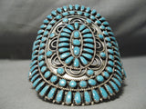 Craziest Vintage Native American Navajo Larry Moses Begay Turquoise Sterling Silver Bracelet-Nativo Arts