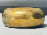 Important Vintage Native American Navajo Orville Tsinnie Brass Bracelet Cuff-Nativo Arts