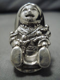 Museum Vintage Huge Storyteller Sterling Silver Native American Navajo Vintage Ring-Nativo Arts
