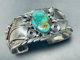 Darrell Morgan Vintage Native American Navajo Royston Turquoise Sterling Silver Bracelet-Nativo Arts